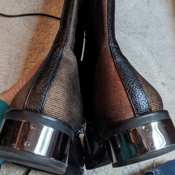 Roxie Boot in black and bronze tall 7 - Picture 10 of 11